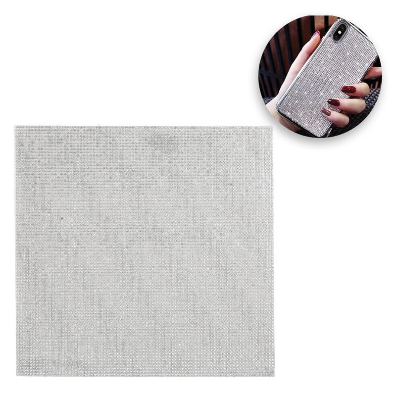 Ingrijire personala si Cosmetice - Manichiura si pedichiura - Produse nail art - Autocolant Stras Textil-Util, DIY, 20 x 20 cm, Multicolor - Infinity.ro