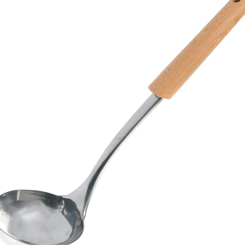 Casa si Gradina - Bucatarie si vesela - Ustensile bucatarie - Polonice, linguri si clesti de bucatarie - Polonic metalic cu mâner de lemn, 33 cm - Infinity.ro