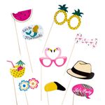 Casa si Gradina - Decoratiuni - Decoratiuni petrecere - Accesorii pentru petrecere - Set accesorii foto pentru petrecere, tematica vara, 10 buc, multicolor - Infinity.ro