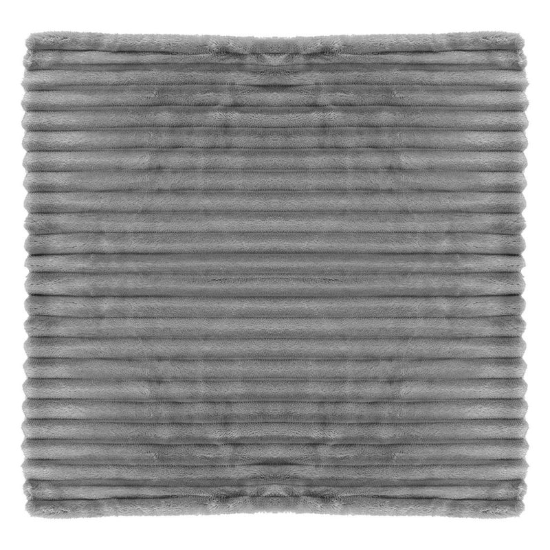 Casa si Gradina - Textile si covoare - Lenjerii de pat - Fete de perna - Fata de perna decorativa flannel, 45x45 cm, gri, cu fermoar - Infinity.ro