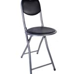 Casa si Gradina - Mobilier - Scaune si fotolii - Tabureti - Taburet Metalic Pliabil Negru, 30x40 cm - Infinity.ro