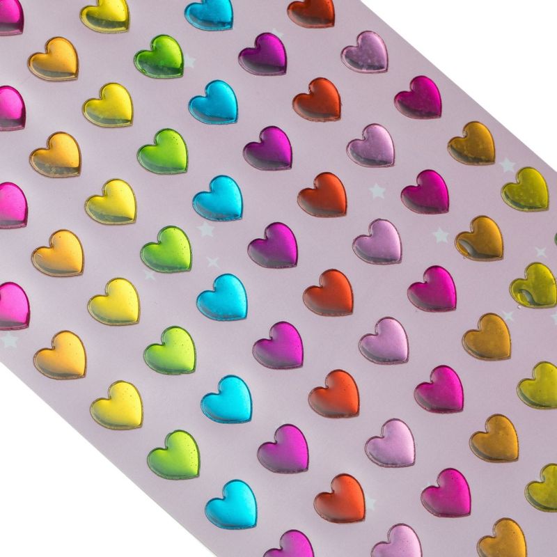 Casa si Gradina - Decoratiuni - Stickere decorative - Autocolante Inimi Metalizate, Multicolore, 84 buc - Infinity.ro