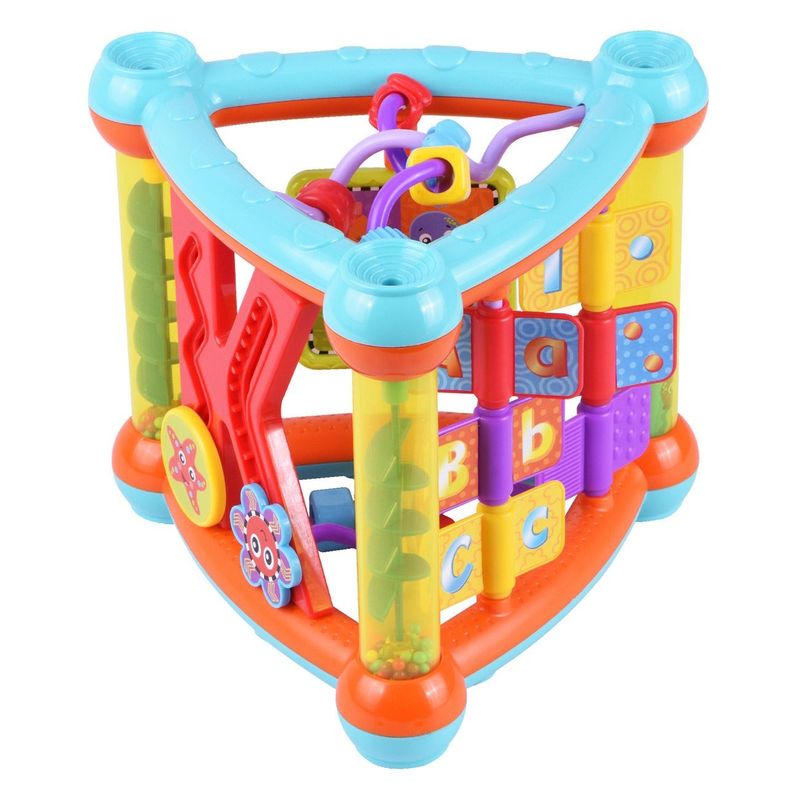 Jucarii, Copii si Bebe - Jucarii si jocuri - Jucarii bebelusi - Jucarii interactive bebelusi - Jucarie educativa triunghi cu activitati, 5 laturi, multicolor - Infinity.ro