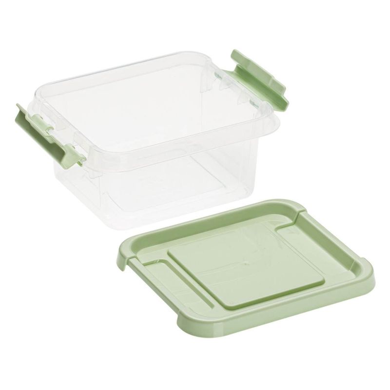 Casa si Gradina - Bucatarie si vesela - Organizare si depozitare bucatarie - Cutii alimentare - Recipient Alimente Transparent Verde cu Capacitate 0,5L - Infinity.ro