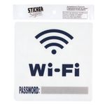 Casa si Gradina - Constructii - Echipamente de lucru - Accesorii echipamente protectia muncii - Indicator autocolant WIFI, 15x15 cm, PVC, alb - Infinity.ro