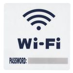 Casa si Gradina - Constructii - Echipamente de lucru - Accesorii echipamente protectia muncii - Indicator autocolant WIFI, 15x15 cm, PVC, alb - Infinity.ro