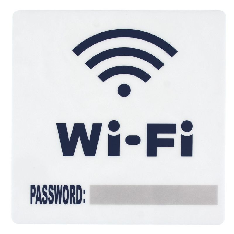 Casa si Gradina - Constructii - Echipamente de lucru - Accesorii echipamente protectia muncii - Indicator autocolant WIFI, 15x15 cm, PVC, alb - Infinity.ro