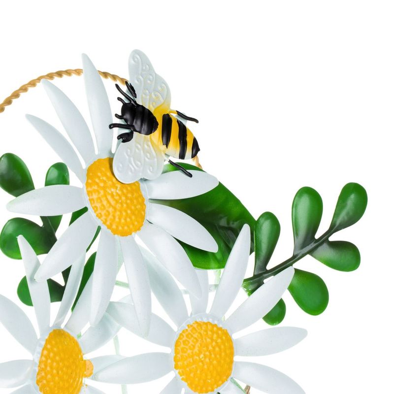 Casa si Gradina - Gradina si terasa - Casute de gradina - Stick decorativ metalic, Cos cu margarete, 55cm - Infinity.ro