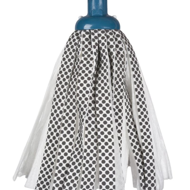 Market - Curatenie si intretinere casa - Produse menaj - Mopuri - Mop de Viscoza Alb cu Buline Gri 105g - Infinity.ro