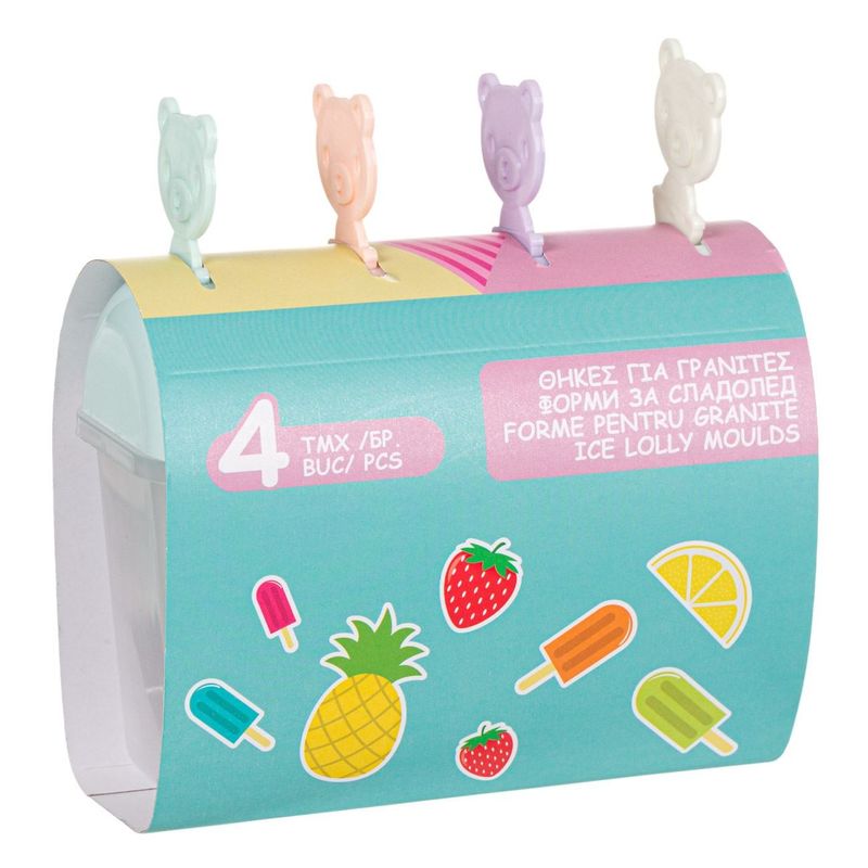 Casa si Gradina - Bucatarie si vesela - Accesorii bar - Forme cuburi de gheata - Forme pentru granita cu model ursulet, Set 4 buc, Multicolor - Infinity.ro