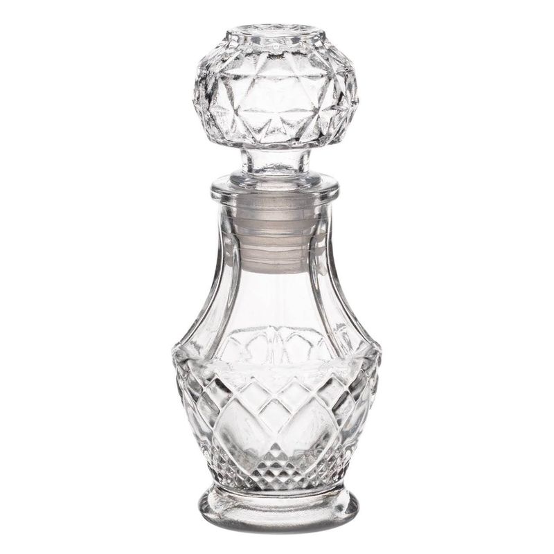 Casa si Gradina - Bucatarie si vesela - Cani si pahare - Sticle - Sticla Transparenta cu Model Reliefat Romburi pentru Lichior 50ml - Infinity.ro