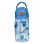 Casa si Gradina - Bucatarie si vesela - Cani si pahare - Sticle - Sticla de apa pentru copii cu capac pop-up, 430 ml, albastra, design Space Boy - Infinity.ro