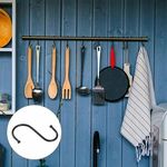 Casa si Gradina - Sanitare - Suporturi si accesorii baie - Suporturi baie - Carlige Multifunctionale Metalice S Negre 7cm - 5buc - Infinity.ro
