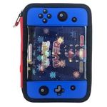 Carti si Birotica - Rechizite - Penare - Penar Echipat Triplu cu Model Gaming, 15x21x7cm, Negru cu Detalii Rosii - Infinity.ro