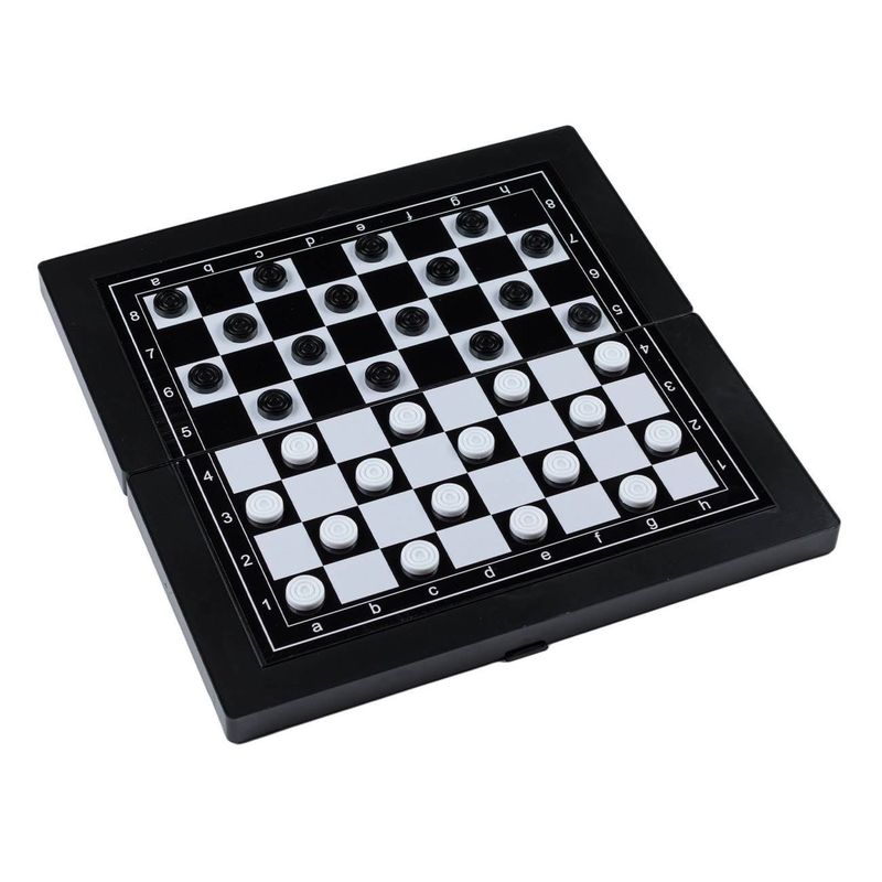Sport si Outdoor - Alte sporturi - Sah si table - Joc de Societate de Voiaj Magnetic 3 in 1 Sah Dama Table 35x35.5cm - Infinity.ro