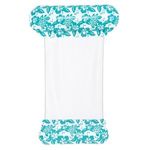 Jucarii, Copii si Bebe - Jucarii si jocuri - Jucarii de exterior - Saltele si mingi pentru plaja - Saltea gonflabila cu perna si plasa, model floral turcoaz, 140x87 cm - Infinity.ro