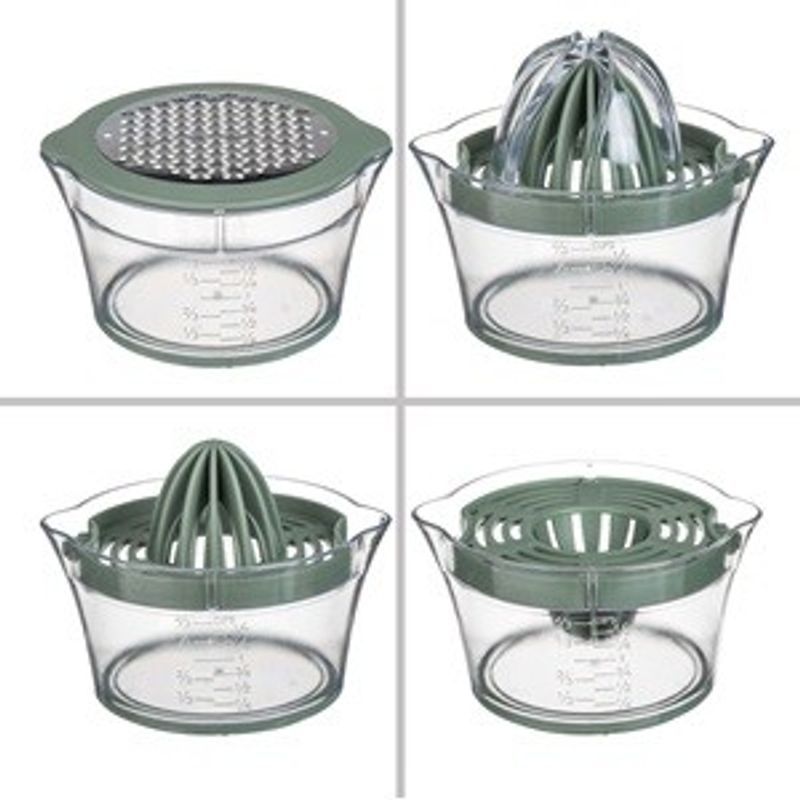 Electronice si Electrocasnice - Electrocasnice bucatarie - Preparare bauturi - Storcatoare de fructe - Storcator de citrice si razatoare 2 in 1, Verde, 400ml - Infinity.ro
