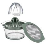 Electronice si Electrocasnice - Electrocasnice bucatarie - Preparare bauturi - Storcatoare de fructe - Storcator de citrice si razatoare 2 in 1, Verde, 400ml - Infinity.ro