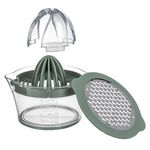 Electronice si Electrocasnice - Electrocasnice bucatarie - Preparare bauturi - Storcatoare de fructe - Storcator de citrice si razatoare 2 in 1, Verde, 400ml - Infinity.ro