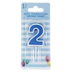 Casa si Gradina - Decoratiuni - Decoratiuni petrecere - Accesorii pentru petrecere - Lumanare Zi de Nastere Bleu Pastelata Nr.2 - Infinity.ro