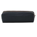 Carti si Birotica - Rechizite - Penare - Penar tip tub, Negru cu fermoar maro, 21x4.5x5.5cm - Infinity.ro