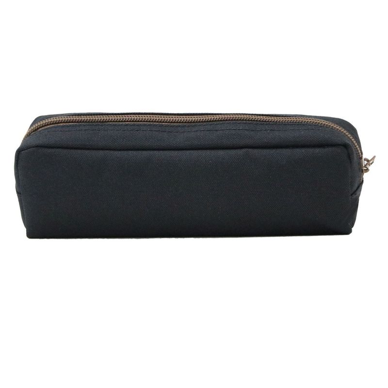 Carti si Birotica - Rechizite - Penare - Penar tip tub, Negru cu fermoar maro, 21x4.5x5.5cm - Infinity.ro