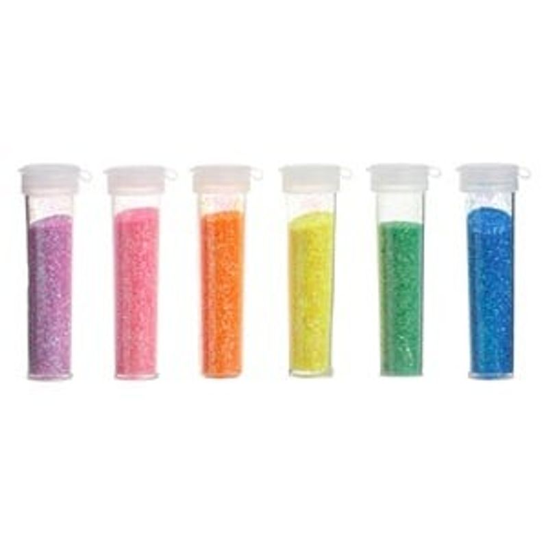 Casa si Gradina - Corpuri si surse de iluminat - Becuri si tuburi neon - Tuburi neon - Sclipici Neon pentru Creatii, Set 6 Culori, 5.5g - Infinity.ro