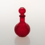 Casa si Gradina - Bucatarie si vesela - Cani si pahare - Sticle - Sticla Lichior Rosie Rotunda cu Romburi din Sticla 500ml - Infinity.ro