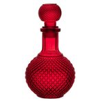Casa si Gradina - Bucatarie si vesela - Cani si pahare - Sticle - Sticla Lichior Rosie Rotunda cu Romburi din Sticla 500ml - Infinity.ro