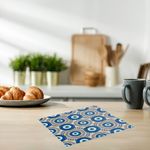 Market - Curatenie si intretinere casa - Produse bucatarie - Prosoape de hartie si servetele - Servetele de Masa cu 2 Straturi Ecru cu Ochi Bleu 33x33cm - 20buc - Infinity.ro