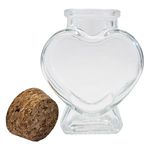 Market - Bauturi - Bauturi alcoolice - Lichior - Sticla decorativa in forma de inima cu dop de pluta, 90 ml, transparenta - Infinity.ro