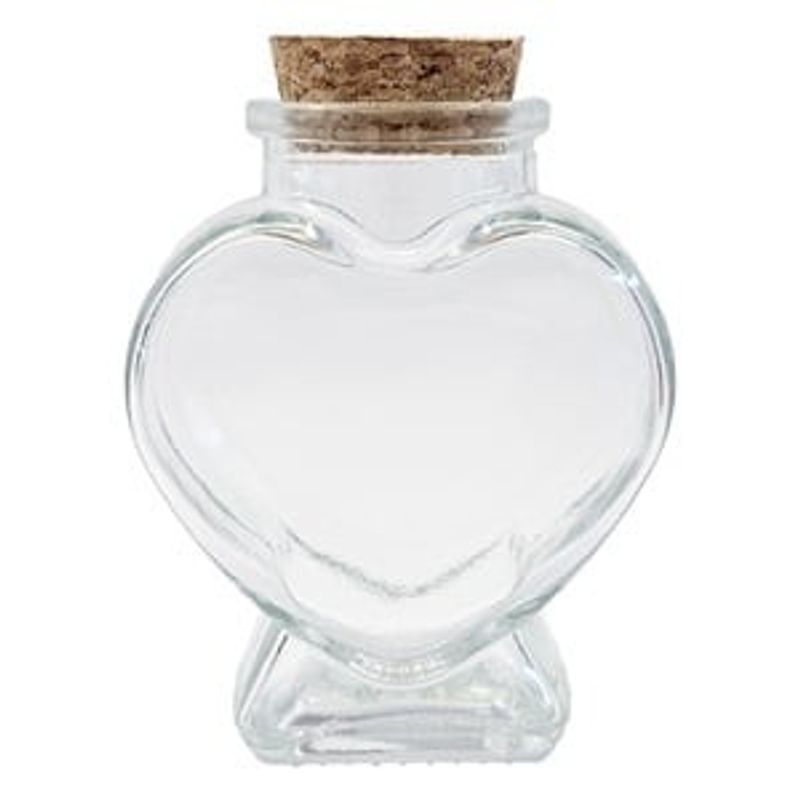 Market - Bauturi - Bauturi alcoolice - Lichior - Sticla decorativa in forma de inima cu dop de pluta, 90 ml, transparenta - Infinity.ro
