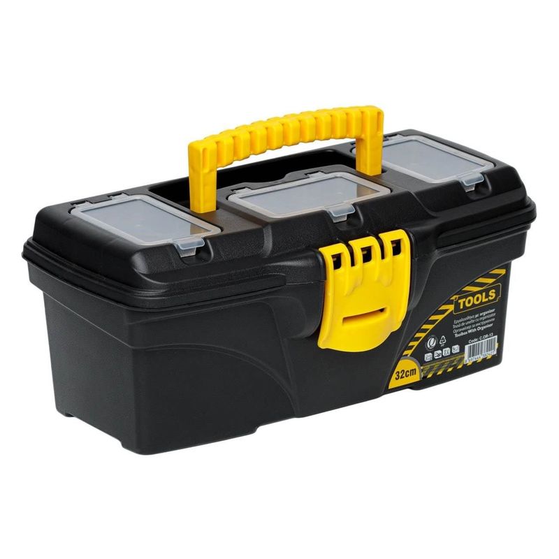 Casa si Gradina - Constructii - Depozitare, transport si protectie - Organizatoare si cutii scule - Cutie pentru Unelte Neagra Galbena 32x17x14cm - Infinity.ro