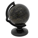 Casa si Gradina - Decoratiuni - Obiecte decorative - Accesorii decorative - Glob Pamantesc Negru cu Detalii Aurii din Plastic - Infinity.ro