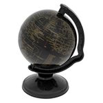 Casa si Gradina - Decoratiuni - Obiecte decorative - Accesorii decorative - Glob Pamantesc Negru cu Detalii Aurii din Plastic - Infinity.ro