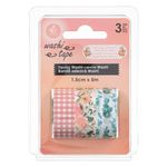 Carti si Birotica - Birotica - Accesorii de birou - Benzi adezive - Banda Washi Tape cu Aroma de Piersici Carouri Flori 5m x 1.5cm - 3buc - Infinity.ro