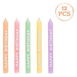 Casa si Gradina - Decoratiuni - Decoratiuni petrecere - Accesorii pentru petrecere - Lumanari Pastel pentru Zi de Nastere - 12 buc, 7cm - Infinity.ro