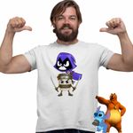 Fashion, accesorii si bijuterii - Barbati - Imbracaminte - Tricouri si bluze barbati - Tricou Barbati Raven Cappuccino Assasino Capucino Ninja, alb, marime XL - Infinity.ro