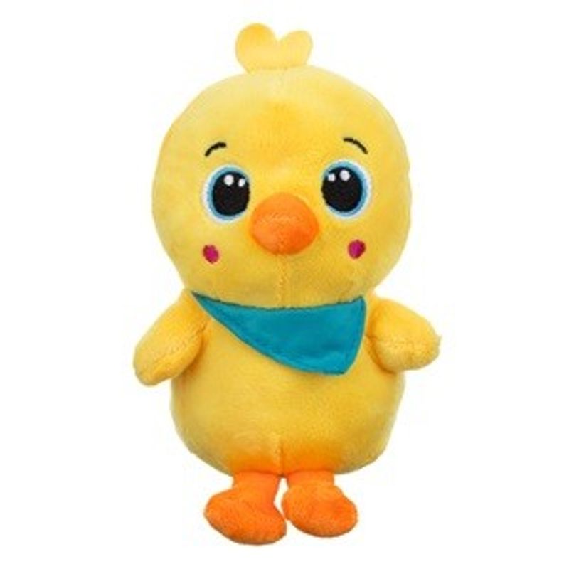 Jucarii, Copii si Bebe - Jucarii si jocuri - Jucarii de plus - Pui de plus mini galben cu esarfa, 15 cm - Infinity.ro