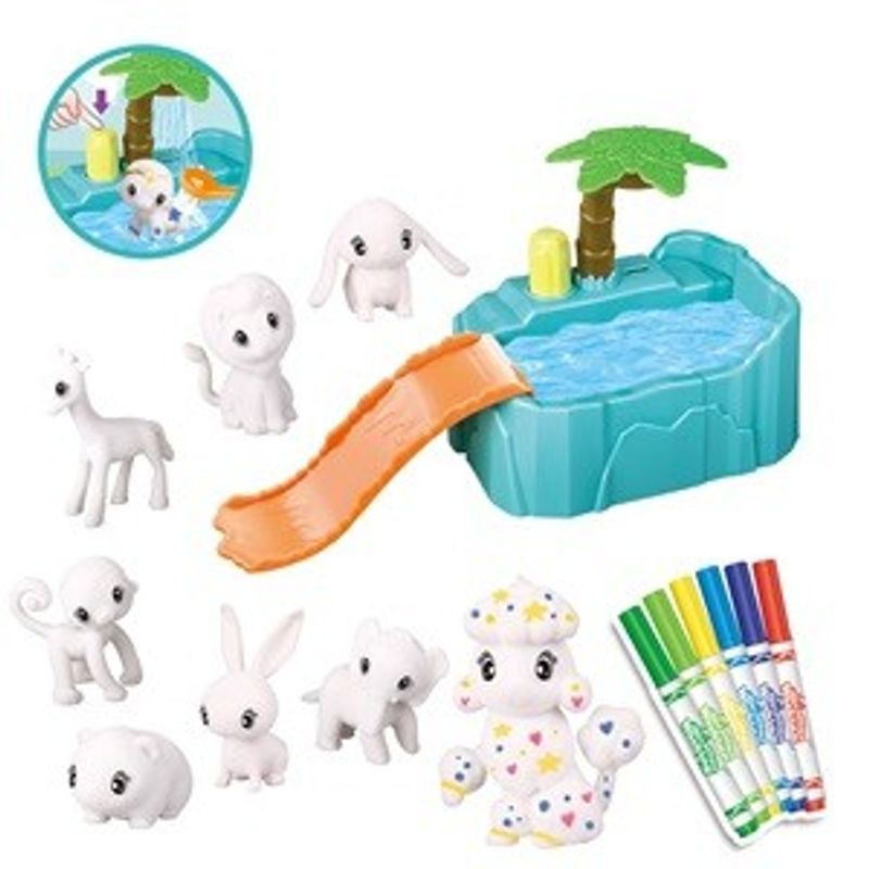 Carti si Birotica - Birotica - Instrumente de scris - Markere si carioci - Set de Colorat Animale cu Carioci Lavabile, 6 buc - Infinity.ro