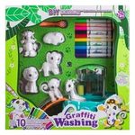 Carti si Birotica - Birotica - Instrumente de scris - Markere si carioci - Set de Colorat Animale cu Carioci Lavabile, 6 buc - Infinity.ro