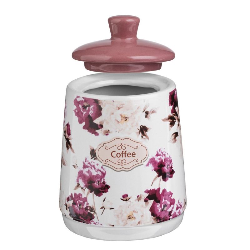 Casa si Gradina - Bucatarie si vesela - Cani si pahare - Cani si cesti - Recipient Ceramic Floral Alb pentru Cafea - Infinity.ro
