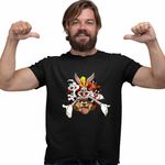Fashion, accesorii si bijuterii - Barbati - Imbracaminte - Tricouri si bluze barbati - Tricou Barbati Daffy Duck Looney Tunes, negru, marime M - Infinity.ro