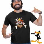 Fashion, accesorii si bijuterii - Barbati - Imbracaminte - Tricouri si bluze barbati - Tricou Barbati Daffy Duck Looney Tunes, negru, marime M - Infinity.ro