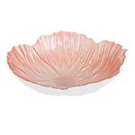 Casa si Gradina - Decoratiuni - Obiecte decorative - Accesorii decorative - Platou Decorativ din Sticla, Forma de Floare, Roz si Alb, 20x20x4.5 cm - Infinity.ro