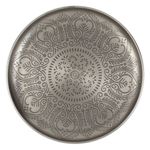 Casa si Gradina - Bucatarie si vesela - Vesela si tacamuri - Platouri de bucatarie - Platou Decorativ Metalic Stil Marocan Argintie Diametru 30cm - Infinity.ro