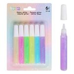 Carti si Birotica - Birotica - Accesorii de birou - Benzi adezive - Set 6 Lipiciuri Glitter Neon, 10 ml, Multicolor - Infinity.ro