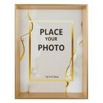 Casa si Gradina - Decoratiuni - Obiecte decorative - Accesorii decorative - Rama foto cu cadru lat auriu, 13x18cm, metal - Infinity.ro