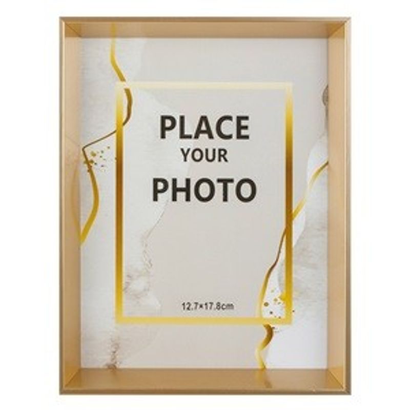 Casa si Gradina - Decoratiuni - Obiecte decorative - Accesorii decorative - Rama foto cu cadru lat auriu, 13x18cm, metal - Infinity.ro