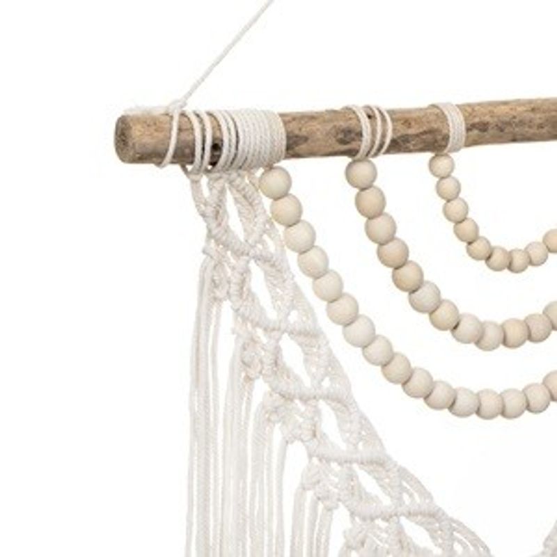 Casa si Gradina - Decoratiuni - DIY - Sabloane decorative pereti - Macrame de Perete Ecru din Bumbac cu Franjuri - Decorare Boho - Infinity.ro